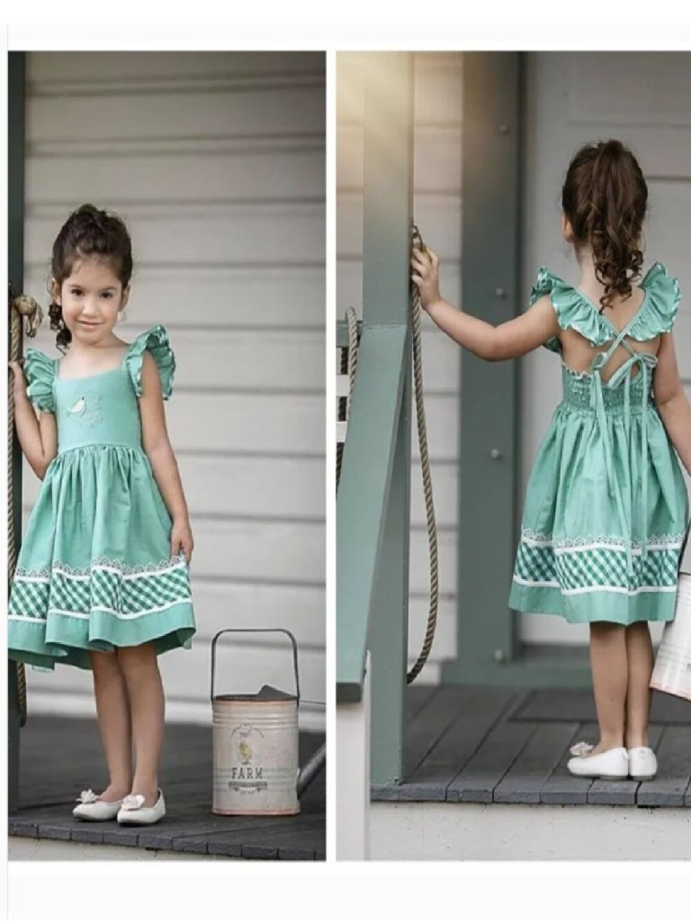 NWT Dollcake So Girly Gingham Check Birds Dress sz 8
